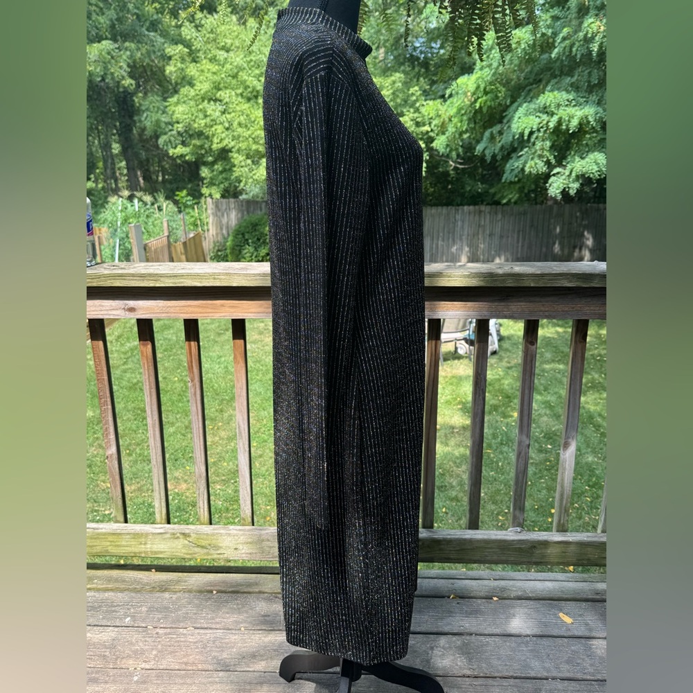 BOLD elements Metallic Striped Long Sleeve Dress XL - Picture 6 of 9
